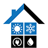 Home services icon with symbols