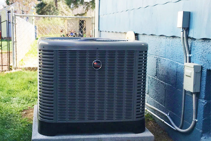 Outdoor residential HVAC unit